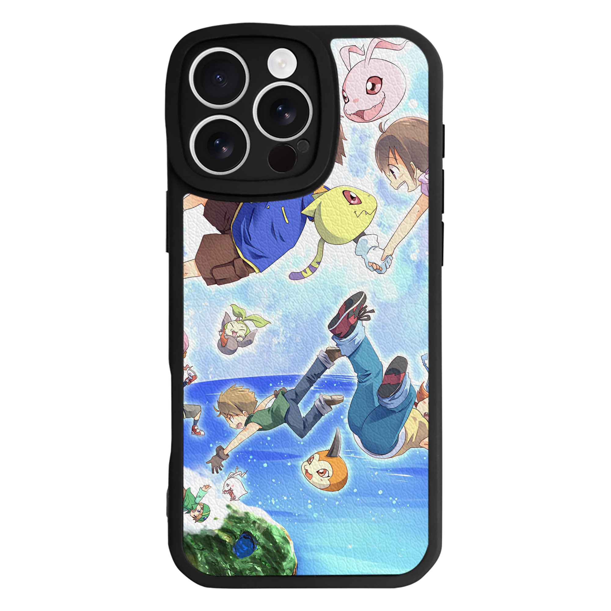 （画像用） Digimon デジタルモンスター/デジモン 【iPhone 16シリーズ対応】シリコンスマホケース（レザー調） 材質：シリコン